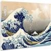 Giallobus - Quadro - Hokusai - La grande onda di Kanagawa - Vetro acrilico - 140x100 - Pronto da appendere - Quadri moderni per la casa