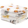 Cuddlebug Copertina Neonato in Mussola (4 Pezzi) - Coperte in 100% Mussola di Cotone per Neonato, Coperte in Mussola Morbide e Traspiranti, Teli Multiuso per Neonati (Safari Friends)