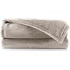 DecoKing Coperta Plaid Pile 150 x 200 cm per Letto una Piazza e Mezza Calda Accogliente e Spessa in Morbido Velluto Per Letto Divano Sedia Tutte le Stagioni Cappuccino Mic
