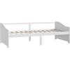 vidaXL Divano Letto a 3 Posti Bianco Legno Massello di Pino 90x200cm