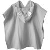 MIMUSELINA Poncho Mare Bambino in Mussola 100% Cotone | Asciuga Senza Strofinare | Accappatoio Neonato Leggero e Assorbente | Uso Quotidiano, Bagno, Mare e Piscina | Prodotto in Spagna | Grigio