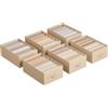 SONGMICS Set di 6 Organizer Cassetti a 6 Scomparti, Scatole per Biancheria Pieghevoli, Organizzatori Contenitori per Armadio Guardaroba, 42 x 30 x 17 cm, Pantaloni Vestiti, Beige Sabbia RUS009K02