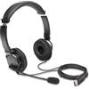 Kensington Cuffie Hi-Fi con Cavo Usb, Microfono con Imbottitura, Opzione di Cancellazione del Rumore Regolabile e Suono Stereo di Ottima Qualità, Nero, K97601WW