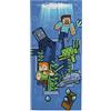 Jay Franco Minecraft Avventura Sott'Acqua 71 cm x 147 cm Asciugamano da Spiaggia in 100% Cotone/Telo Mare