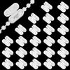 HOTUT Connettore per Catena per Tende, 24 Pezzi Connettore a Catena, Plastica Bianca Connettori Catenelle a Sfera per Tende a Rullo, Riparazione per a Rullo, Tonalità di Perline, Catene