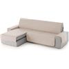 textil-home Textilhome Copridivano 3 Posti con Penisola Sinistra Adele - Trapuntato Reversibile Universale Beige | Copri divano Angolare 200 cm, Salvadivano Antigraffio per Gatti, Antimacchia