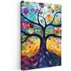 MuchoWow© Stampa Foto 20x30 cm Quadro Moderno Quadri Moderni Soggiorno Con Cornice Stampe Da Parete Camera Da Letto Matrimoniale Decorazione CanvasArte - Albero della vita - Fiori - Hippie