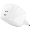 Belkin SmartProtect Caricatore USB C a 2 Porte 67W, Doppio Caricabatteria GaN con 2 Porte USB-C, Ricarica Rapida per MacBook, iPhone 17, iPad Pro, Chromebook, Galaxy S25 Ultra, Pixel 10 - Bianco