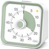 InfPokid Timer visivo con funzione di pausa per bambini e adulti, 60 Minuti Conto alla Rovescia Silenzioso di Gestione, produttività per studio, lezioni, cucina, gestione del tempo per ADHD (Bianco)