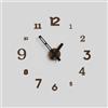 Giallobus - Orologio da Parete Adesivo Grande Float - Typos - Legno Mdf - Float ⌀ 60/80/110cm - 08 - Walnut - Orologio da parete moderno - Numeri adesivi 3d - Diametro variabile 60/80/100cm