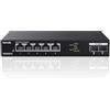 Tenda Switch Ethernet 2.5 Gigabit 5 Porte con 2 porte SFP+ 10 G (Plug and Play, senza ventola, alloggiamento in metallo, nero) (TEM2007X)