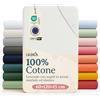 Laleni Lenzuola Culla Neonato - Lenzuola Lettino - Lenzuola Carrozzina Neonato - Coprimaterasso Culla con Angoli Elastici - Coprimaterasso Lettino 100% Cotone 135gsm - Avorio - 60x120cm