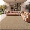 Paco Home Tappeto in iuta per interni-esterni - Naturale e nero, robusto ed elegante, ideale per il terrazza e il soggiorno, Dimensione:120x170 cm, Colore:Beige 3