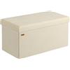 Casaria® Panca Contenitore 114x38cm Pieghevole Carico Max 300kg Baule Salvaspazio Pouf Velluto a Costine Poggiapiedi Cassapanca Soggiorno Portaoggetti