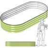 HOFGARTEN 180x90x28 cm Orto rialzato da esterno | Cassone per aiuola in acciaio zincato Zn-Al-Mg con fondo aperto | Letto rialzato da giardino | QuickGrow Compact (Verde)
