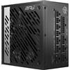 MSI MPG A1000G PCIE5 Alimentatore con spina EU, 1000W, certificato 80 Plus Gold, ATX 3.0 completamente modulare, supporto GPU PCIe 5.0, condensatori giapponesi da 105°C, cavi piatti - garanzia 10 anni