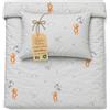 Totsy Baby Copripiumino lettino neonato 90x120 cm - Cotone parure di copripiumini bambino e bambina per culla Set lenzuolo per piumino 90 x 120 cm con federe 60 x 40 cm Oeko-Tex