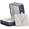 Oirlv Blu Premium Scatola Di Pendente In Cuoio,Utilizzato Per Collane,Pendenti,Compleanno,San Valentino, Anniversario Confezione Regalo,Ciondolo Gioielli Display