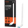 Tenda AX300 Adattatore USB Chiavetta WiFi per PC, 2.4GHz 286Mbps, Antenna WiFi 6dBi, WPS, Soft-AP, Windows 7/10/11, U2