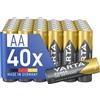 VARTA Pile AA, confezione da 40, Power on Demand, Alcaline, 1,5V, confezione in imballaggio ecologico, per accessori computer, dispositivi Smart Home, Made in Germany [Esclusivo su Amazon]