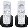 VTech CS1501 Telefono Cordless Casa Duo, Telefono fisso DECT con vivavoce e blocco chiamate, doppia ricarica, identificatore di chiamata, LCD Display retroilluminato e tastiera, modalità ECO, Bianco