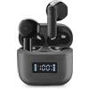 cellularline TONE Auricolari TWS Bluetooth A Capsula con ENC (Environmental Noise Cancelling), 4 Microfoni, Display LED, Total Play Time 20 Ore, Nero