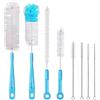 Vicloon Spazzola Bottiglia Set, 8 Pezzi Spazzole per la Pulizia delle Bottiglie, Multiuso Pulizia Bottiglie Spazzole per Bocca di Bollitore,Bottiglie d'Acqua,Tubo, Rubinetto