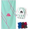 ALP & ACT Asciugamano Microfibra Palestra - 100% microfibra riciclata - EXTRA COMPATTO e leggero - telo microfibra palestra uomo & donna - asciugamano grande: tennis, yoga, mare, 180x90 turchese