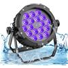 PUZILOZA Impermeabile Par LED RGBWA+UV 6 in 1, 18 LED Luce di Scena con DMX-6/10CH y Efectos Estroboscópica, Illuminazione Palco per Discoteche, Matrimoni, Bar, Spettacoli, Piscina