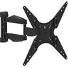 Atlantis P022-E11SBN Supporto TV parete orientabile, Staffa Braccio da Parete per TV da 13" a 65", Max 35Kg, Max VESA 400x400. Inclinazione Verticale +/-12°. Ruotabile 180° Estendibile fino 47cm.