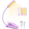 TEAMPD Luce da Lettura, USB Ricaricabile, 10 LEDs 3 Modalità, 100-10% Luminosità Regolabile, Clip per Lettura Libri a Letto, Portatili, Viaggio, Bambini