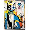 Giallobus - Quadro - 84 - Gatto con Papillon - Tela Canvas Telaio Standard - 50x70 - Pronto da Appendere - Quadri Moderni per la casa