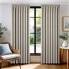 Deconovo Tende Oscuranti 100% con Nastro Arricciatore - Set di 2 Pannelli 140x200 cm Marrone Chiaro, Tende per Interni Moderne per Camera da Letto e Soggiorno