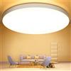 OUILA Plafoniera LED Soffitto 24W, Lampada da Soffitto 3000K 2000LM Plafoniera Bagno IP44 Impermeabile Rotonda Ø28CM Lampadario LED Moderna Luce Soffitto per Cameretta, Cucina, Soggiorno, Balcone