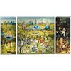 Giallobus - Quadro multipannello 3 pezzi - Hieronymus Bosch - Il giardino delle delizie - stampa su vetro acrilico plexiglass - pronto da appendere - 40x100 cm - 100x100 cm- 40x100 cm