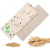 Blumtal - Cuscino Termico con Grano per dolori muscolari, adatto per Microonde e Frigo, con rivestimento in cotone lavabile, Bianco, 50x20 cm