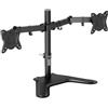 GRIFEMA Braccio Monitor Doppio per Schermi 13-32'', Supporto Doppio Monitor Altezza Regolabile, Base Allargata, Inclinazione, Girevole, Rotazione, Gestione dei Cavi, Fino a 10 kg, VESA 75/100mm