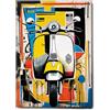 Giallobus - Quadro - 92 - Motociclo Vespa - Tela Canvas Telaio Standard - 70x100 - Pronto da Appendere - Quadri Moderni per la casa