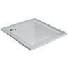 Idralite Piatto Doccia Slim 100x100x4 cm Quadrato Acrilico Bordato Bianco Lucido mod. Flower