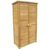 Wiltec Armadio da giardino con ante battenti a persiana 870x465x1600 mm legno di abete con tetto in bitume