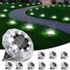 FIFlying 10 Pezzi Luci Solari da Giardino, 8 LED Faretti Sepolta Solari a Led da Esterno IP65 Impermeabile, Luci Solare Decorazione Lampade Solare da Terra per Cortile Prato Vialetto Paesaggio,Bianco Freddo
