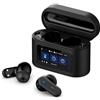 Philips TAT6100BK Auricolari True Wireless con Custodia di Ricarica Intelligente - Cancellazione del rumore, 4 microfoni, bassi dinamici, 28 ore di autonomia, Bluetooth 5.4, IPX5, comandi touch - Nero