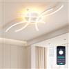 KAUCQI Plafoniera LED 72CM Lampada da Soffitto Lampadario Camera da Letto 3000K-6000K Moderna Dimmerabile Lampadario,Luci con Telecomando 34W 3400lm Salone da Tre Cerchi