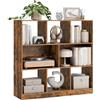 VASAGLE CUSTOS Collezione - Libreria, Libreria Scaffale, Divisorio, 8 Scomparti, 30 x 97,5 x 100 cm, per Studio Soggiorno Ufficio, Marrone Vintage LBC52BXV1