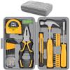 Hi-Spec Set Attrezzi, Cassetta Attrezzi Completa Compatta per Casa e Ufficio, Kit Fai da Te per Riparazioni Domestiche di Base, 25 Pezzi in Valigetta Portatile, Giallo
