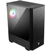 MSI MAG FORGE 110R Case per PC Gaming Mid-Tower Nero, 1x Ventola 120mm ARGB, Pannello Laterale in Vetro Temperato, ATX, mATX, mini-ITX