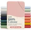 Laleni Lenzuolo Jersey 50x89 cm per Babybay 2 Pezzi - Certificato OEKO-TEX - Lenzuolo per Culla 100% Cotone - Lenzuolo per Lettino - Biancheria Letto Bambino Rosa