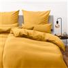 Blumtal Copripiumino Singolo 155x220 e Federa 50x80 - Set di Lenzuola in microfibra extra morbida certificata Oeko-Tex, Set Copripiumino Singolo con 1 Federa - 2 pezzi - Giallo