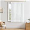 MRTREES Tende con nastro arricciato, lunghezza 150 cm, larghezza 200 cm, colore bianco, con nastro arricciato, per tende, nastro arricciato, set da 1 pezzo, bianco semitrasparente