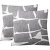 Jaotto Federe Confezione da 2 Federe Cuscini Divano Decorativi Fodere Quadrati Spandex 45x45cm Cuscino Copricuscini per Soggiorno Camera da Letto Casa(Linea Grigio,Set di 2)